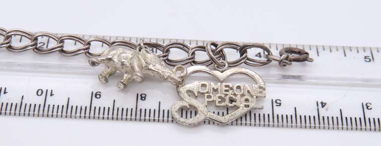 Vinateg Sterling Silver Bracelet with Charms