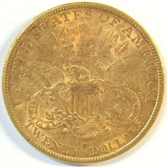Scarcer 1890-S $20 Liberty Gold Piece in Near Mint