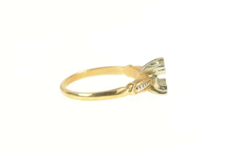 14K Yellow Gold Vintage NOS 1950's 5.4mm Engagement Setting Ring