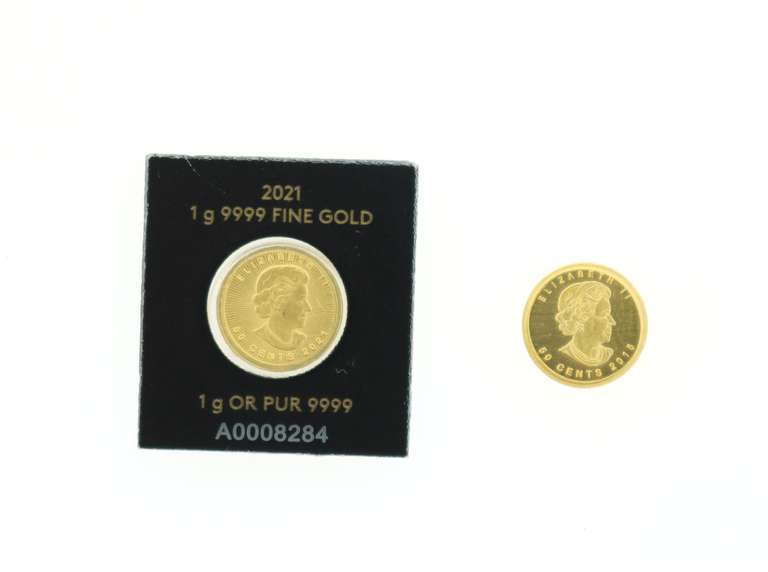 Two Maple Leaf Pure .999 Gold Coins