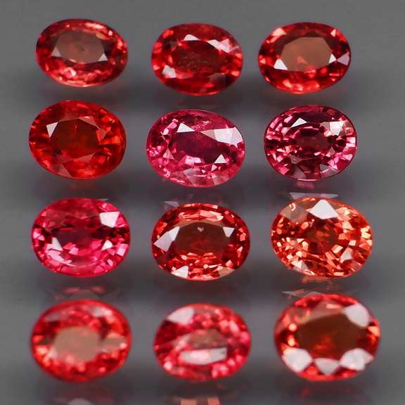 Brilliant 4.15ct fancy red orange Songean Sapphire set