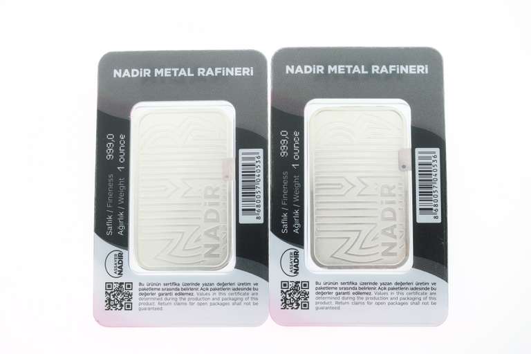 Two Set Pure .999 Silver Bars