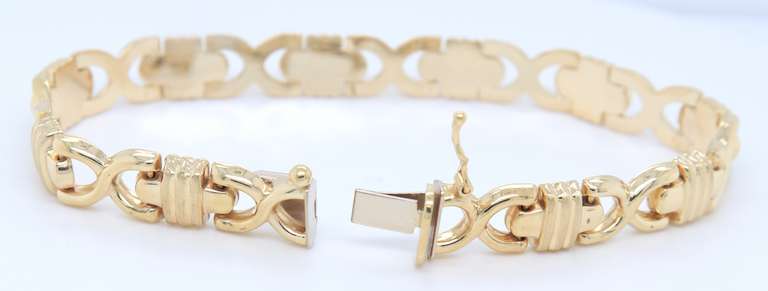 Incredible Yellow Gold Fancy Link Bracelet