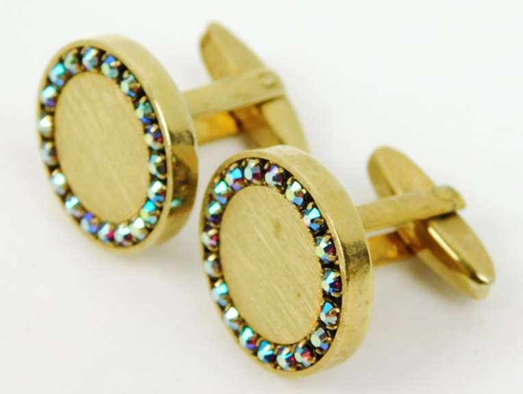 2 Pairs of Vintage Jeweled Cuff Links
