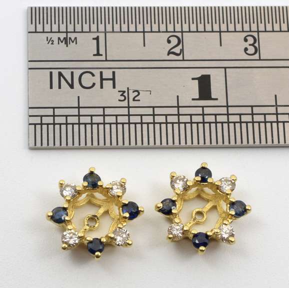 Useful Sapphire & Diamond Earring Jackets