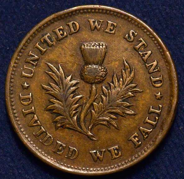 Pittsburgh Dry Goods, Groceries, Hardware & Notiona, Civil War Store Card 765R-3A