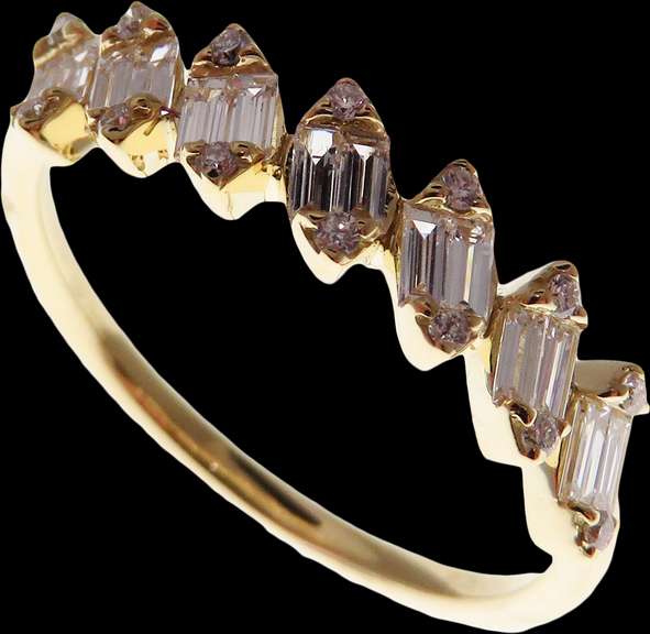 Eye Pleasing 18kt Yellow Gold Diamond Band