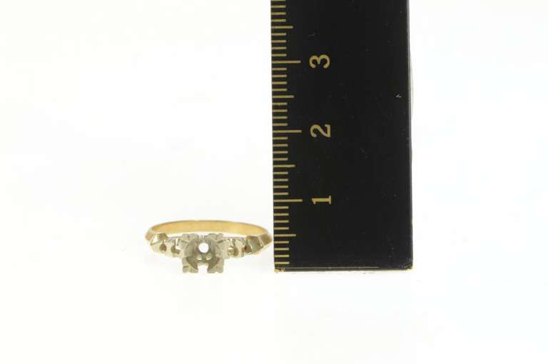 14K Yellow Gold Vintage NOS 1950's 4.3mm Engagement Setting Ring