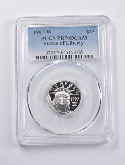 PR70 DCAM 1997-W $25 American 1/4 Oz. .999 Fine Platinum Eagle PCGS