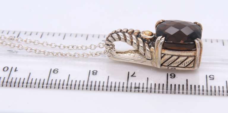 Stylish Effy Smokey Quartz Sterling Silver Necklace