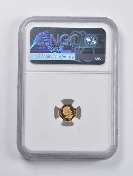 PF70 UCAM 2010 Canada 25 Cents Gold Caribou NGC