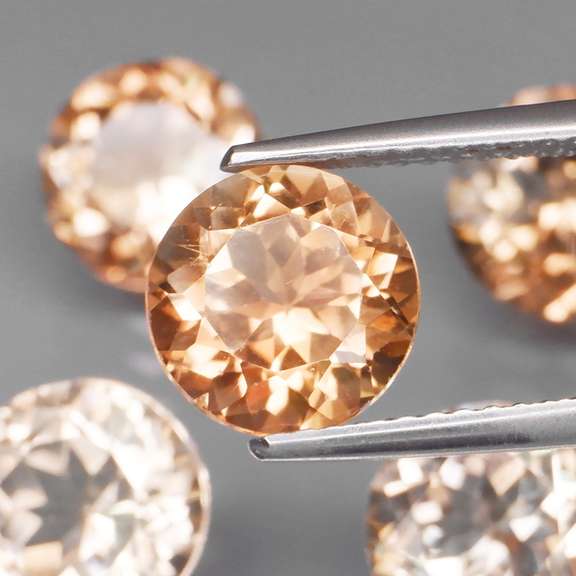 Matched! 5 piece 11.78ct full fire Imperial Topaz set