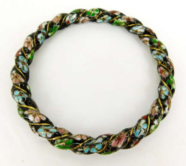 Wonderful Early Chinese Enameled Bangle Bracelet