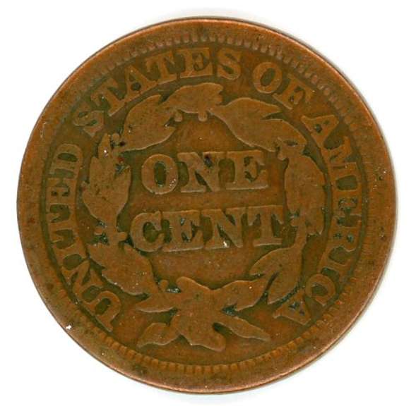 1847 Braided Hair Large Cent