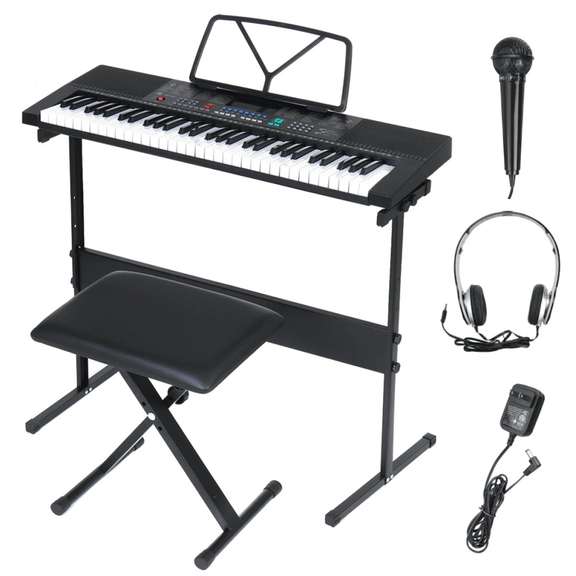 61 Key Music Keyboard with LED Display Electronic