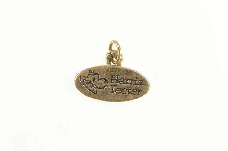 10K Yellow Gold Harris Teeter Grocery Store Oval Charm/Pendant