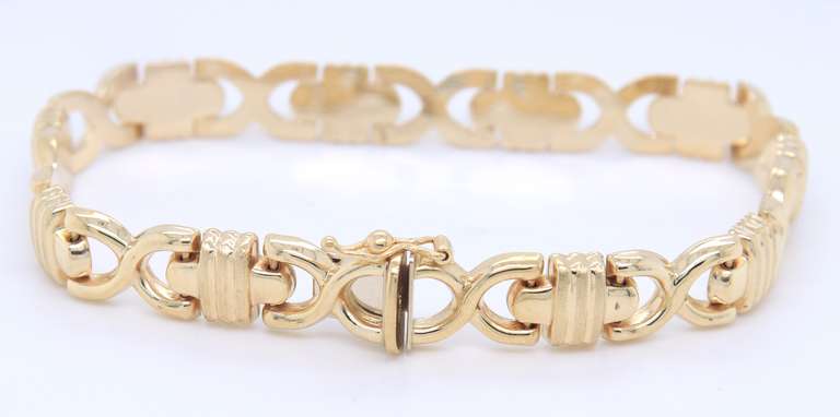 Incredible Yellow Gold Fancy Link Bracelet