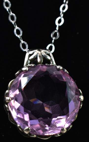 Pink CZ Necklace