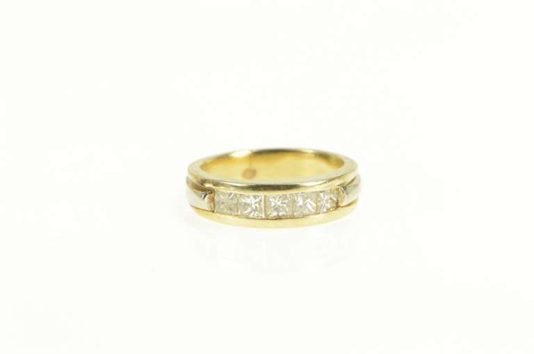 14K Yellow Gold 1.45 Ctw Princess Diamond Channel Band Ring