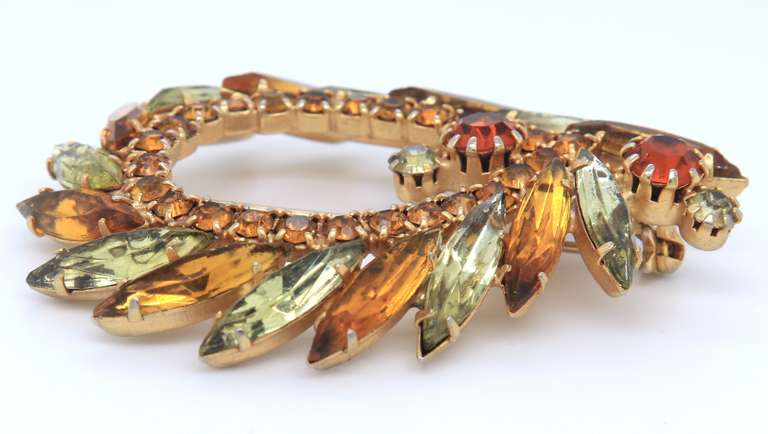 Multi Color Costume Brooch