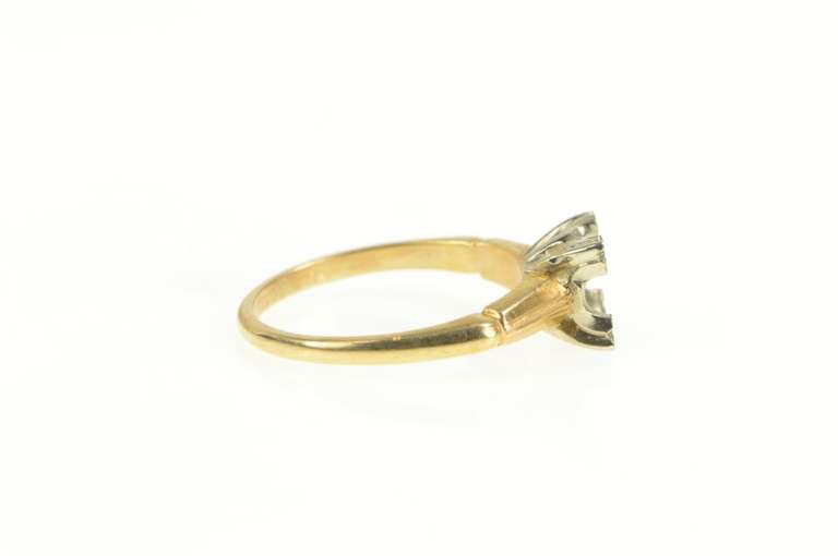 14K Yellow Gold 5.4mm Vintage NOS 1950's Engagement Setting Ring