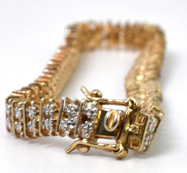 Vermeil Bracelet With Silver Accents