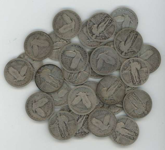 30 Assorted mixed date Standing Liberty Quarters