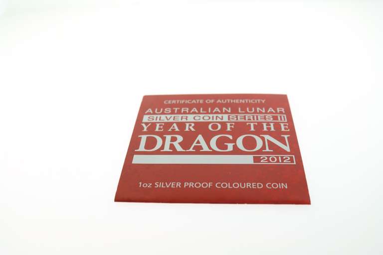 Australian Lunar Year of the Dragon 1oz Silver Coin in Red and Black Box