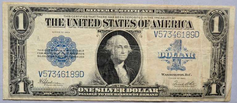 1923 Last Series Large Size Silver Certificate