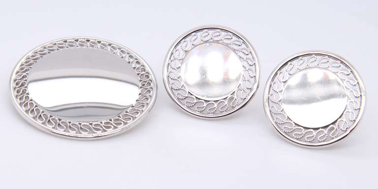 Set of 925 Sterling Silver Earrings and Matching Pendant