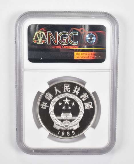 PF69UCAM 1989 China 5 Yuan Silver Coin Kublai Khan Series VI - NGC