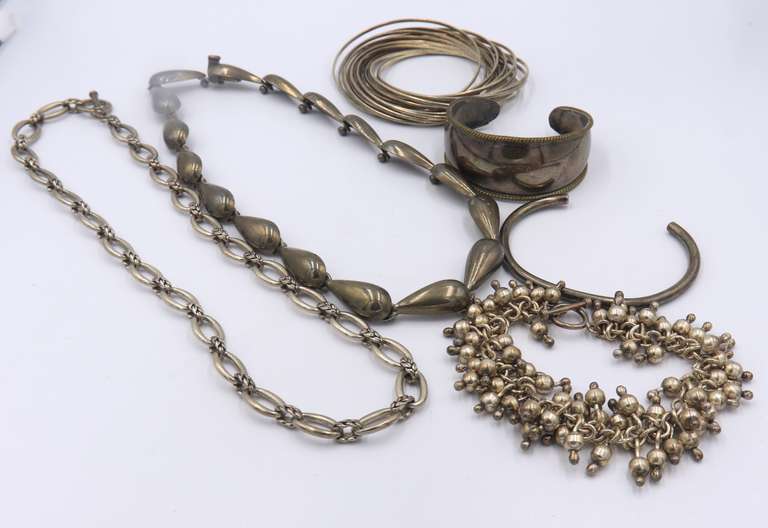 Group Lot of Heavy Vintage 925 Sterling Silver Jewelry