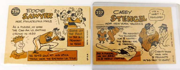 2 Topps 1960 Manager Baseball Cards