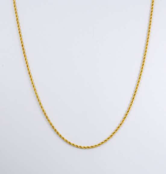 Long, Thin Italian Made Rope Necklace