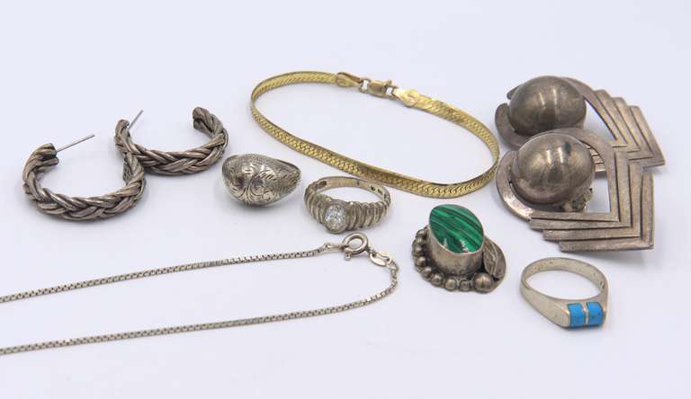 Group Lot of  Vintage 925 Sterling Silver Jewelry