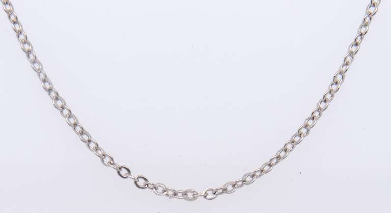 Vintage Sterling Silver Rolo Chain Necklace