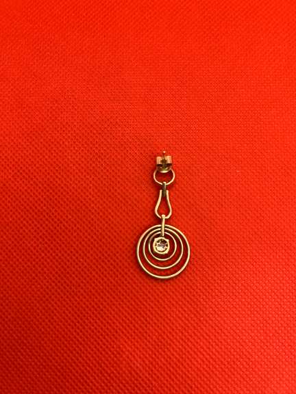 CUTE 14K ROSE GOLD LEVERBACK EARRINGS WITH DIAMONDS