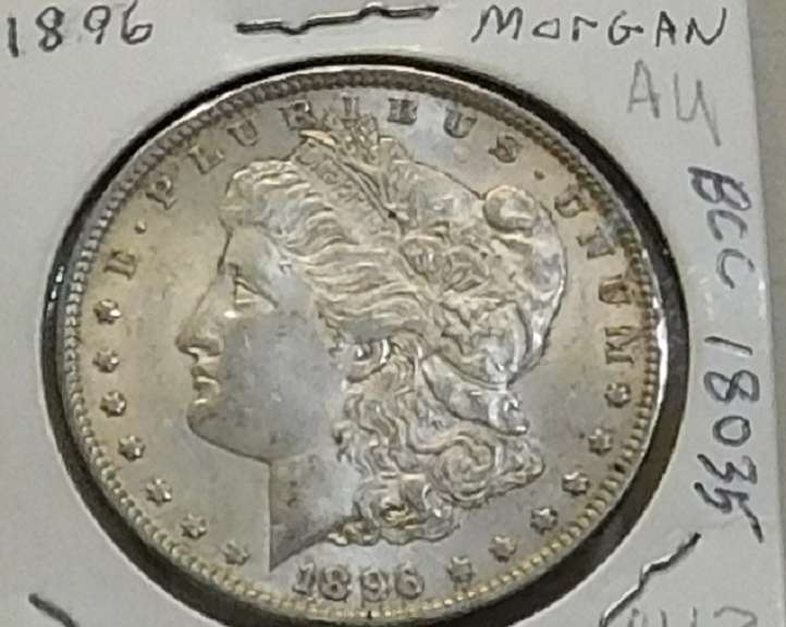 1896 Morgan Dollar, almost Unc