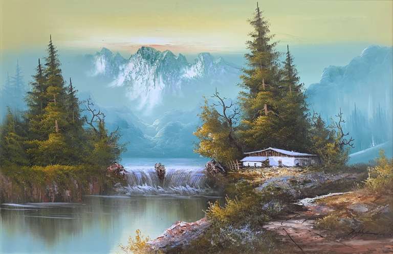 Framed Original Oil Painting Signed