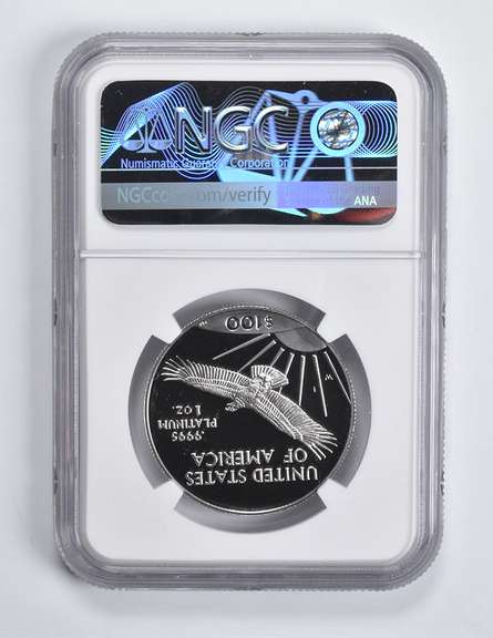 PF70 UCAM 1997-W $100 American 1 Oz .999 Fine Platinum Eagle NGC