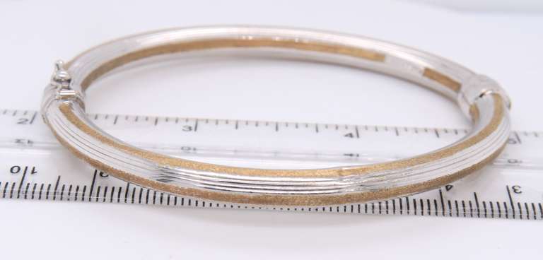 Simple but Elegant 14kt Yellow & White Gold Bangle