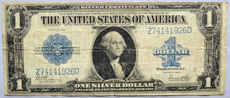 1923 Last Series Large Size Silver Certificate Fr238