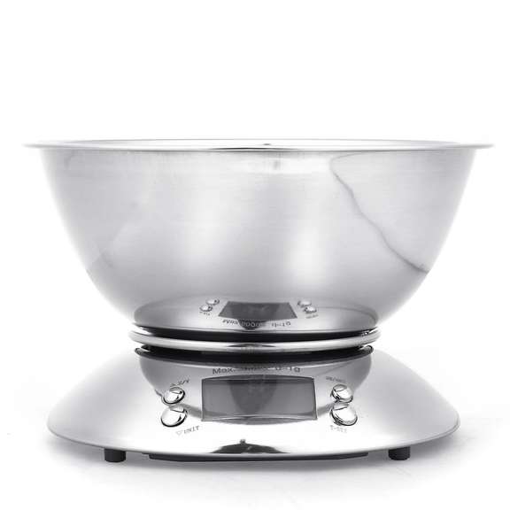 Digital Kitchen Scale LCD Display Stainless Steel