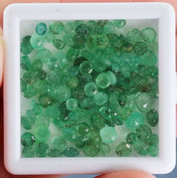 Heavy 10ct set of Emeralds with multiple green hues