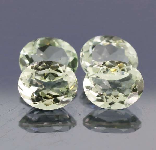 Excellent 16.98ct natural platinum green Amethyst set