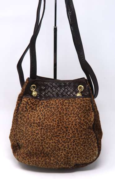 Vintage Bottega Veneta Animal Print Purse