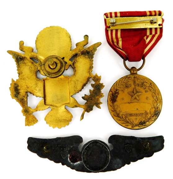 Collection of Vintage Military Pin, Badge, Medal