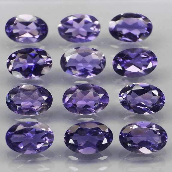 Gorgeous 4.46ct high luster blue violet Iolite set