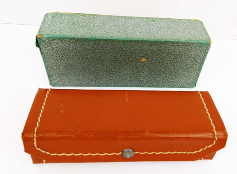 1930's Bakelite Dominoe's in Leather Case
