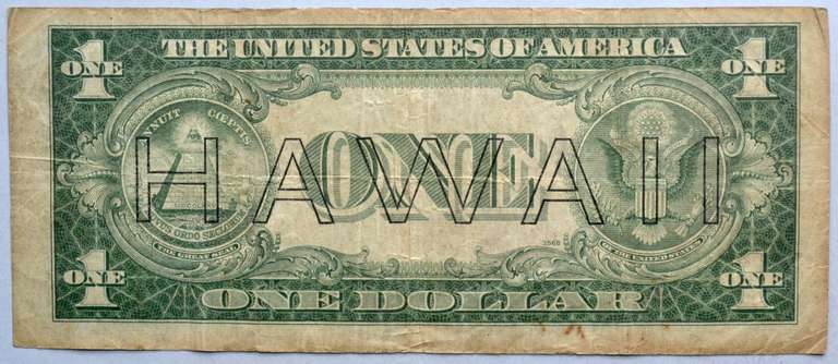 $1 1935 A Hawaii Emergency Issue Silver Certificate Fr2300